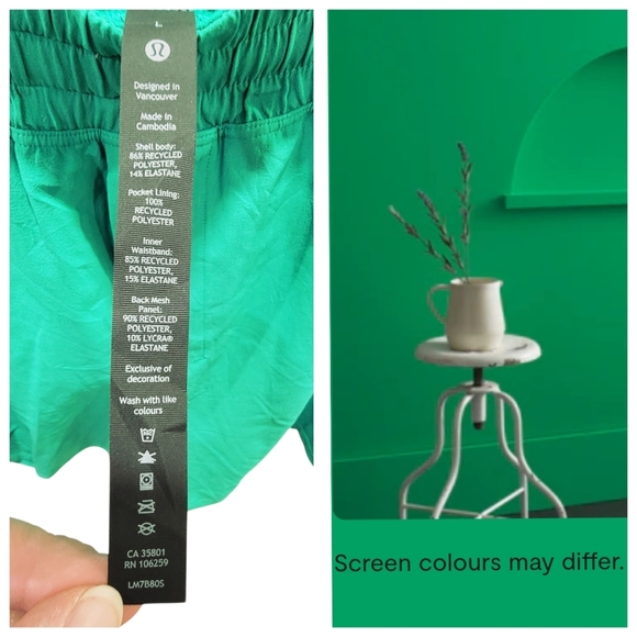 NWT Lululemon Pace Breaker Shorts 7” Linerless Kelly Green Workout Sporty Mens L - Picture 13 of 17